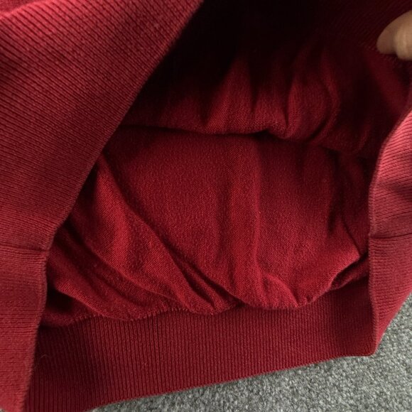 Lacoste Sweater Men Red V Neck Croc Logo Large Pullover Cotton Preppy Tennis - Picture 9 of 12